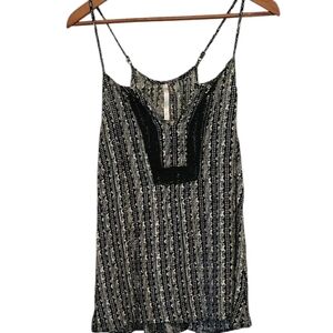 Monochrome Striped Camisole Women's Large Boho‎